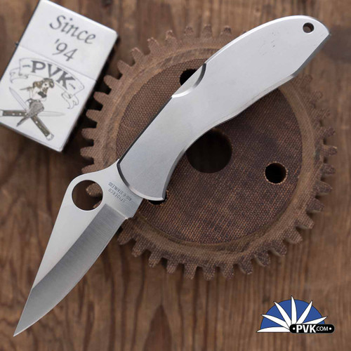 Spyderco Delica,  AUS-6 Stainless Blade, Stainless Steel Handles, C43P