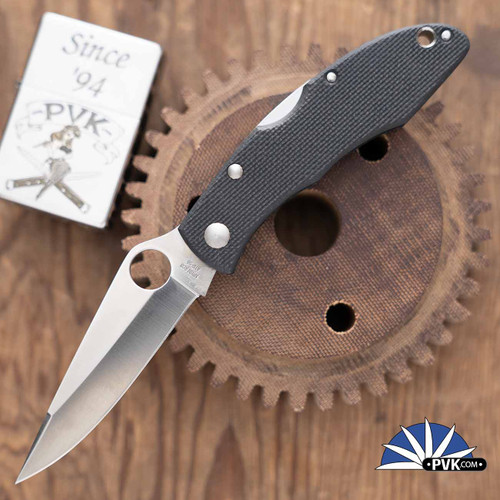 Spyderco Rookie,  ATS-55 Stainless Blade, Black G10 Handle, C51GP