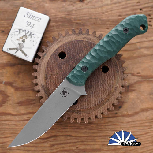 Goathead Knives Hunter 3.5, Magnacut Blade, Textured Forest G10-R Handles