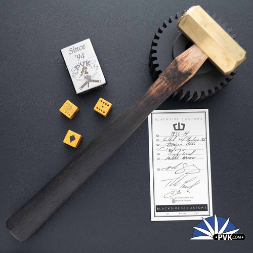 Blackside Customs/Holigan Collab Tenderizer Hammer, American Brass Head, Birch Handle