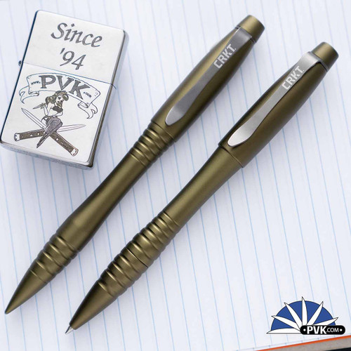 CRKT/Williams Tactical Defense Pen TPENWOD, Aluminum OD Green Pen