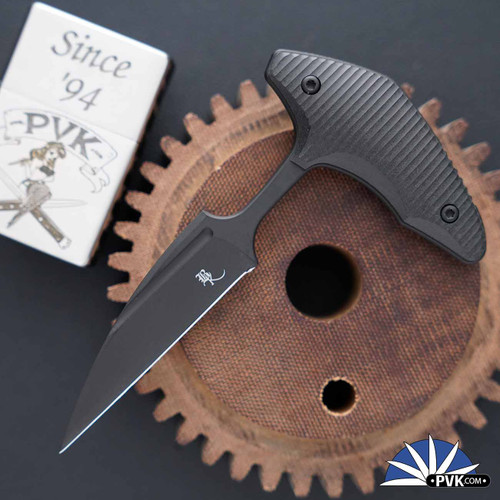 Bastinelli Creations "Guilty" Push Dagger, Black Cerakoted Magnacut Blade, Richlite Handles