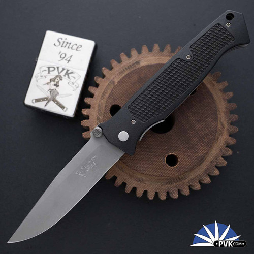 Vintage Butch Vallotton D/A Chameleon SN597 Bead Blast Blade, Black Zytel Handle