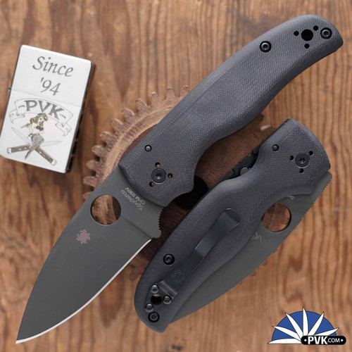 Spyderco Shaman, Black CPM-S30V Blade, Black G-10 Handle Scales