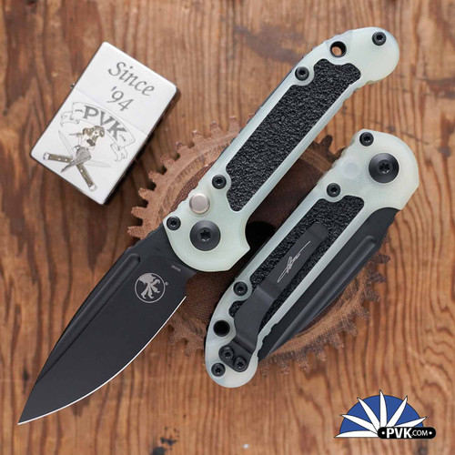 Microtech LUDT Gen 3 1135-1GTJGS-X4 Black Blade, Jade G10 Handle Grip Inlay, Signature Series