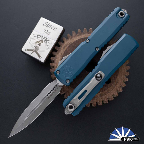 Microtech Ultratech Gen 4 11224-10APDO, Apocalyptic Double Edge Blade, Deep Ocean Handle