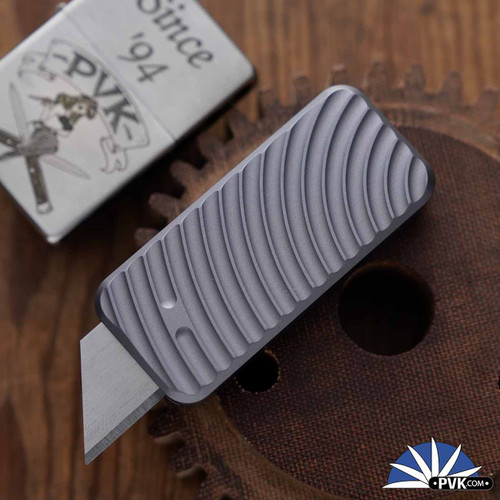 Rivery Manufacturing X CadLabCNC Collaboration Zero 6061 Aluminum With Lanyard Hole, Original Pattern Custom Gun Metal Gray