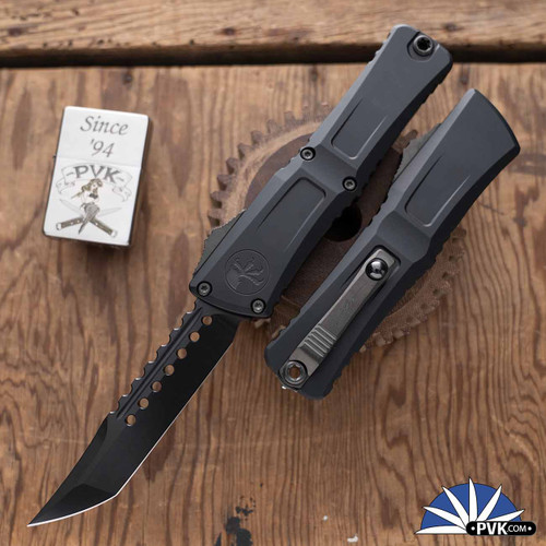 Microtech Combat Troodon Gen 3 1219-1DLCTSH, Hellhound DLC Blade, Black Handle Shadow, Signature Series