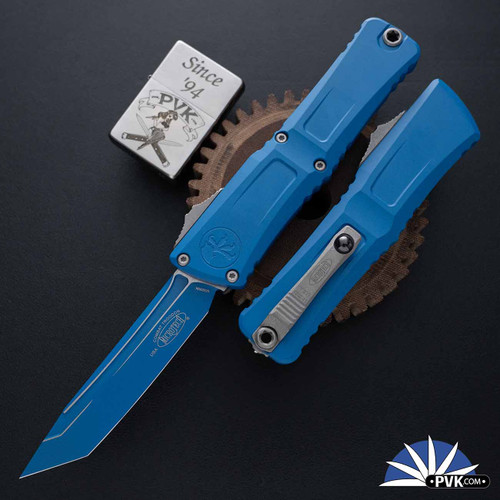 Microtech Combat Troodon Gen 3 1144-1BL-C1Z13 Tanto Blade, Blue Cerakoted Handle