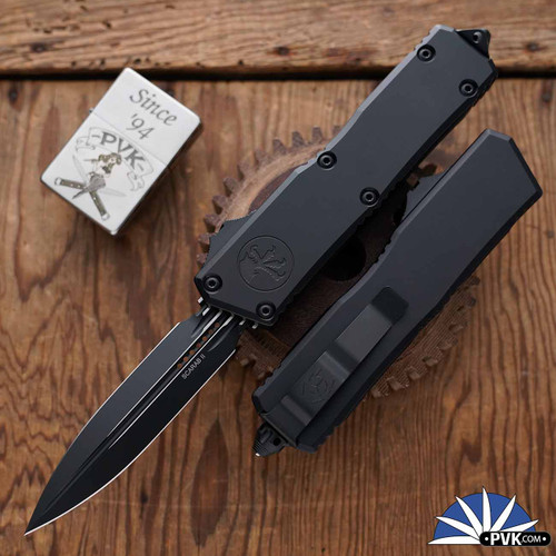 Microtech Scarab 2 Gen 3 1280-1T Double Edge Black Blade, Black