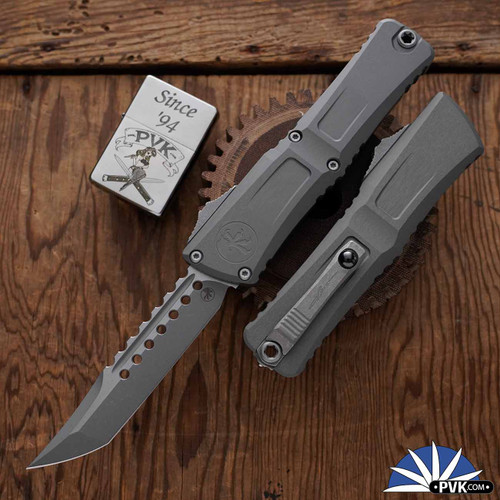 Microtech Combat Troodon Gen 3 1219-110APNCS, Hellhound Apocalyptic Blade, Natural Clear Handle, Signature Series