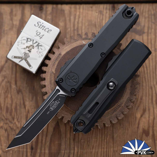 Microtech UTX-85 Gen 4 T/E 12334-1TP Black Tanto Blade, Black