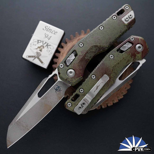 Microtech Standard Issue (MSI) 210-1FLOBS Ram-Lok, Outbreak Fluted Aluminum Handle, Outbreak Plain Edge Blade