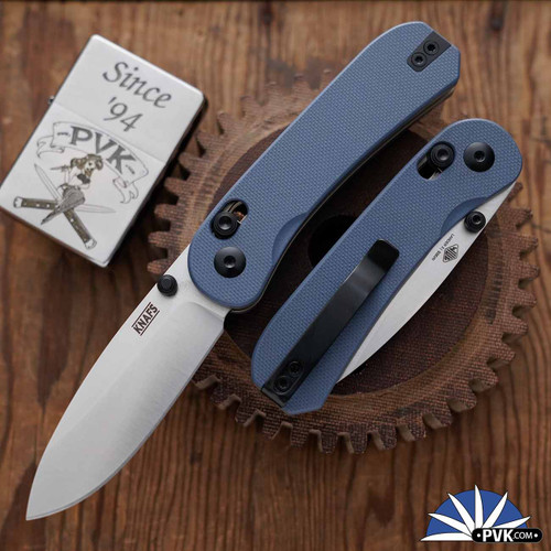 Knafs Lander 3 Clutch Lock, S35VN Stonewashed Drop Point Blade, Horizon Blue G10 Handle Scales, 00275