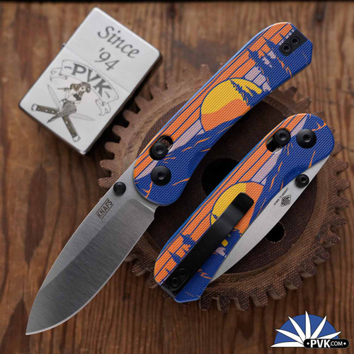 Knafs Lander 3 Clutch Lock, S35VN Stonewash Clip Point Blade