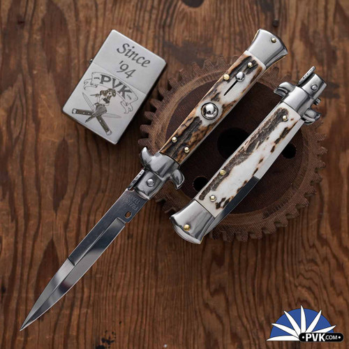 Frank B Italian Stiletto 8" Bayonet, Stag (20CM)