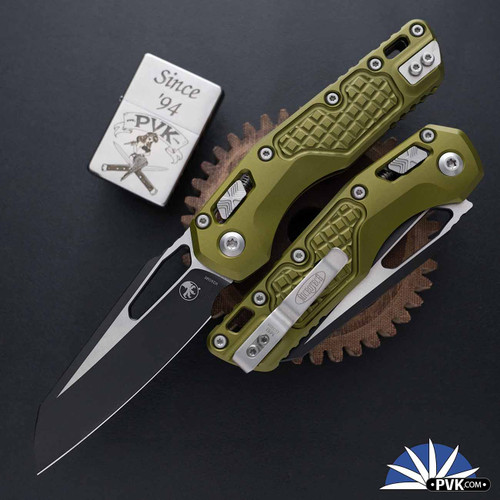 Microtech Standard Issue (MSI) 210-1FROD Ram-Lok,  Black Blade, OD Green Frag Aluminum Handle