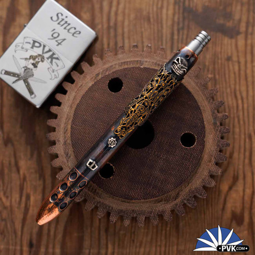 Blackside Customs/Starlingear BSC-P Pen One Of a Kind Distressed Copper Filigree Pen