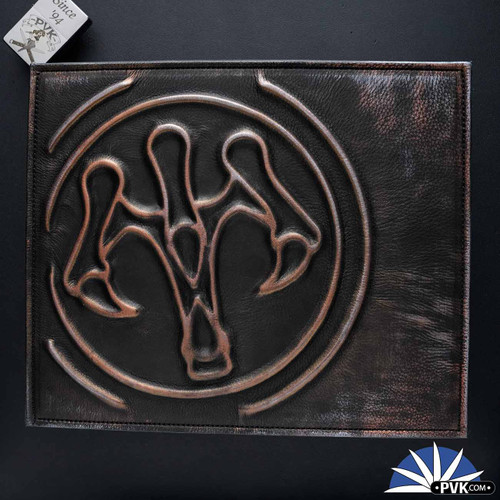 JB Leatherworks - Handmade 3D Contoured Leather Hawk Mat - 001