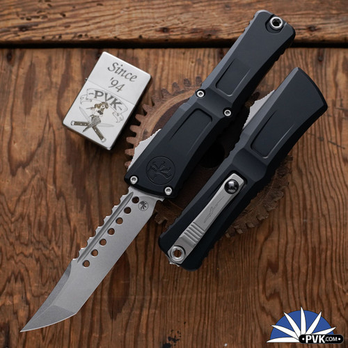 Microtech Combat Troodon Gen 3 1219-10S, Hellhound Stonewashed Blade, Black Handle, Signature Series