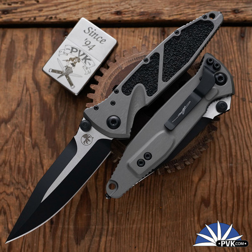 Microtech SOCOM Elite 160-1NCSS, Black Spearpoint Blade, Natural Clear Handle, Signature Series
