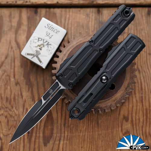 Microtech Ultratech EX-ZBP 1120EX-1TS, Standard Bayonet Blade, Black Handle, Black Tactical