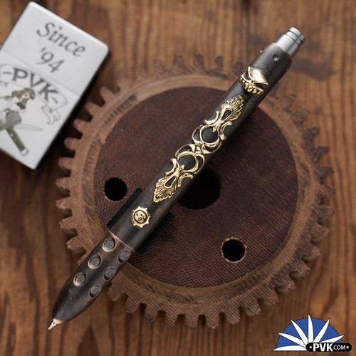 Blackside Customs/Starlingear BSC-P Pen "One Of a Kind" Chomper Distressed Copper Pen