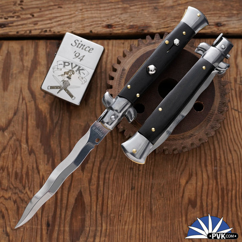 Frank B Italian Stiletto 9" Kris Blade, Ebony Wood (23CM)