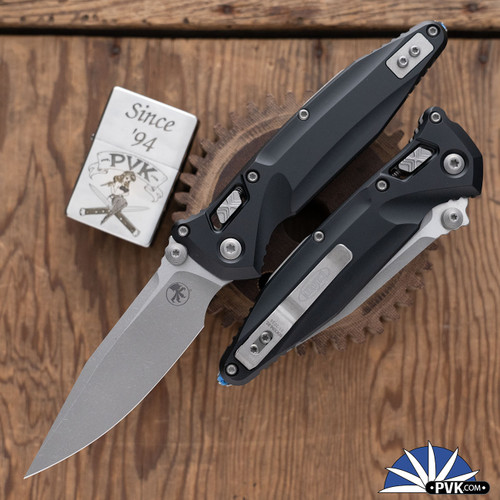 Microtech SOCOM Delta RAM-LOK 159RL-10AP, Apocapyptic Spear Point Blade, Black Aluminum Handle