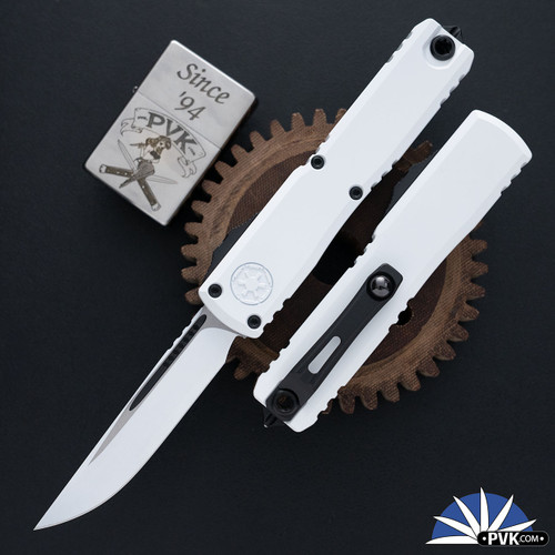 Microtech Ultratech Gen 4 11214-1STD, White Single Edge Blade, White Storm Trooper Handle