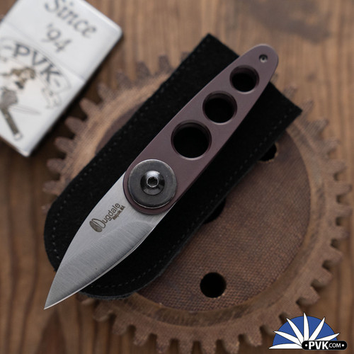 Dan Dugdale Custom Magnetic Folder, D2 Drop Point Blade, Purple Titanium Handle