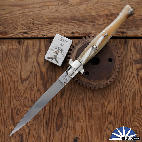 Dolphins Maniago/ A.Rosa Bian 13" Fantail Picklock, Wasp Body Blond Horn Handles