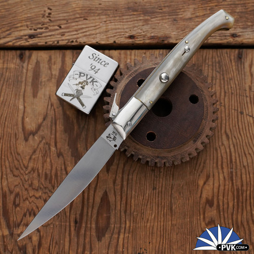 Dolphins Maniago/ A.Rosa Bian 11" Dorgalese, Single Edge, Blond Horn Handles