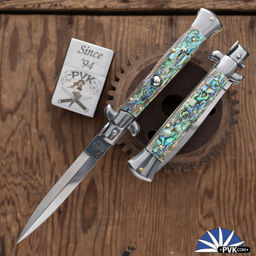 Frank B Italian Stiletto 9" Dagger Blade, Abalone (23CM)