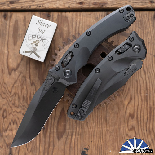 Microtech Amphibian 137RL-1DLCTMS2, DLC Stonewashed Blade, Ram-Lok DLC Stonewashed Slab Side Titanium