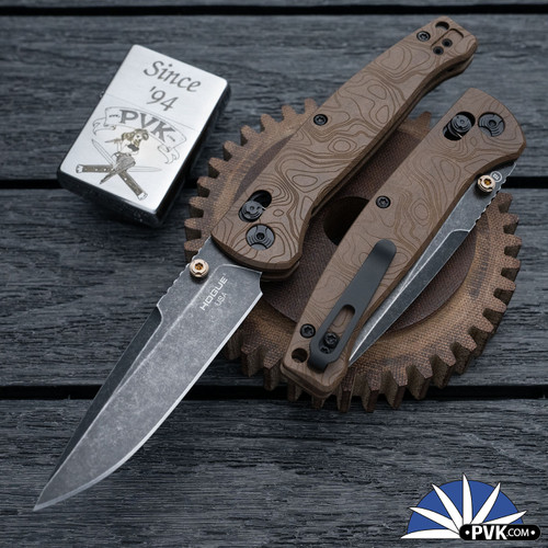 Hogue Mysto (Earth) Manual Folder, Black Stonewashed CPM-Magnacut, Browns Point Richlite