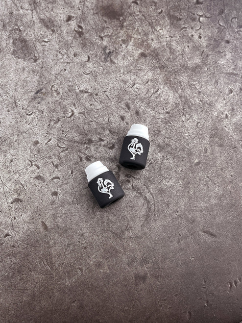 ZeroFeud Rubber Hot Sauce Sriracha Bead - Black/ White Glow