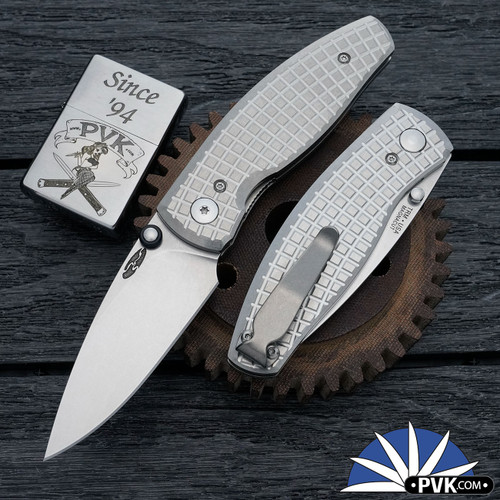 Three Rivers Manufacturing (TRM) Neutron 2 Linerlock, Magnacut Blade, Titanium Frag Handle Scales