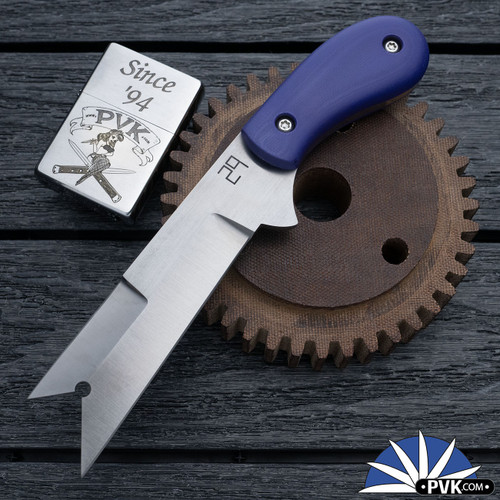 29 Knives Custom Fixed Weehawk Kampilan S35-VN, Purple G10 Handle Scales