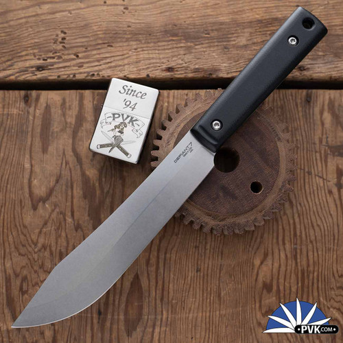 Defiant 7 Magnolia Fixed Blade, Stonewashed AEBL, Black G10 Handles
