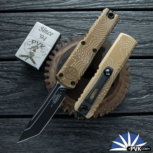 Microtech UTX-85 Gen 4 T/E 12334-1TP Black Tanto Blade, Black
