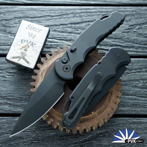 Protech Tactical Response T503-OPERATOR, DLC S35VN Blade , Sterile Black DLC Handle, Tritium Button