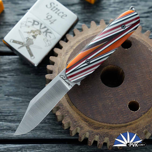 Chuck Gedraitis Custom Mini Switch Army Auto, Aeb-L Clip Point Blade, Mosaic G10 Handle Scales
