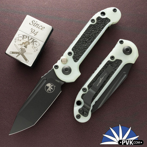 Microtech LUDT Gen 3 1136-1GTJGS-X4 Black Tanto Blade, Jade G10 Handle Grip Inlay, Signature Series