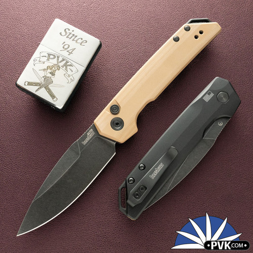 Kershaw Launch Iridium 7038FDEG10, Blackwashed Magnacut Blade, Flat Dark Earth G10 Handle