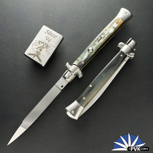 Frank B Italian Stiletto 11" Swedge Blade, Brazilian Horn (28CM)