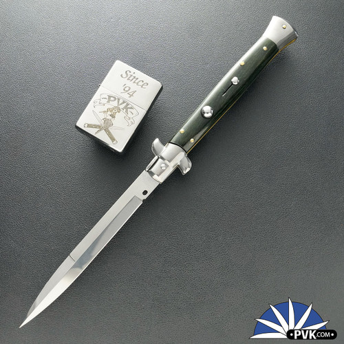 Frank B Italian Stiletto 11" Bayonet Blade, Green Wood (28CM)