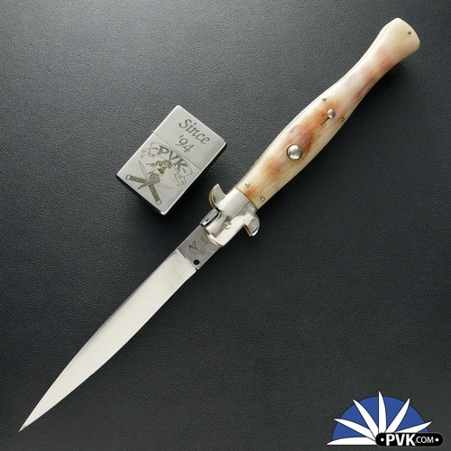 Dolphins Maniago/ A.Rosa Bian 13" Picklock, Wasp Body Smooth Ram Horn Handle