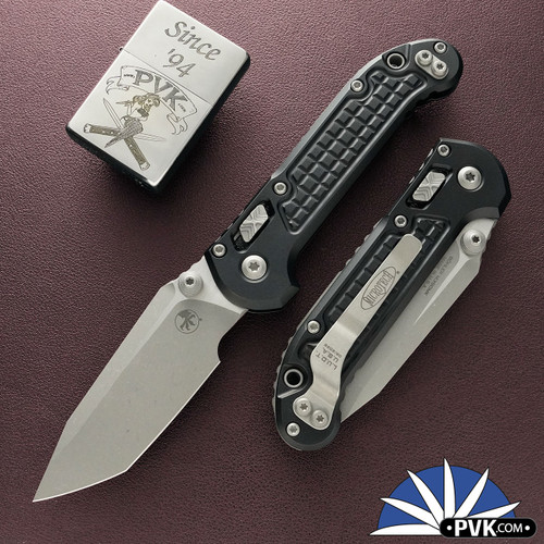 Microtech LUDT RAM-LOK 1136RL-10APFR Tanto, Apocalyptic Blade, Black Frag Aluminum Handle