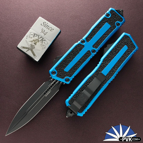 Microtech Scarab 2 Gen 3 1280-1BL D/E Black Blade, Blue Handle